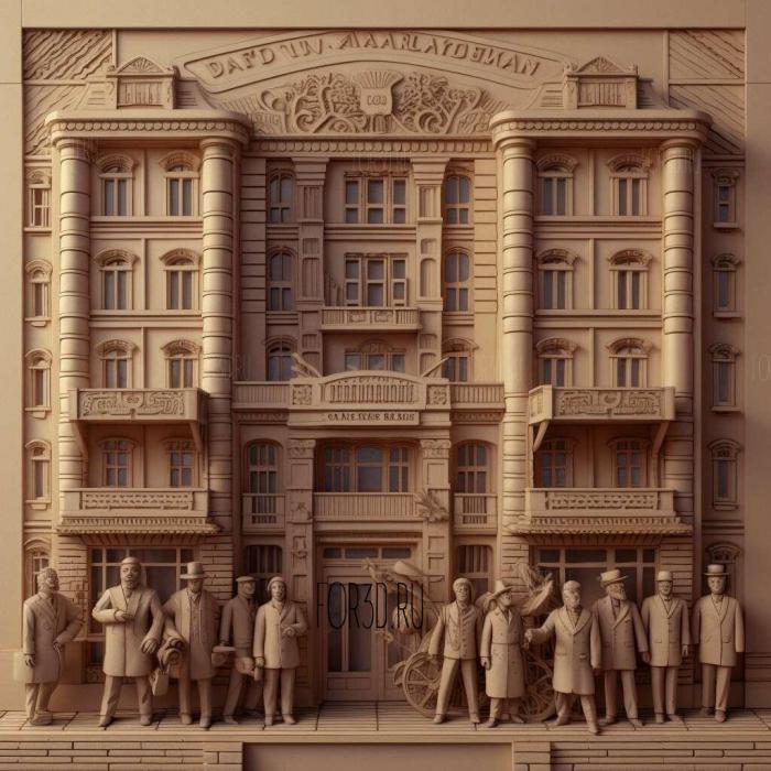 grand budapest 1 stl model for CNC